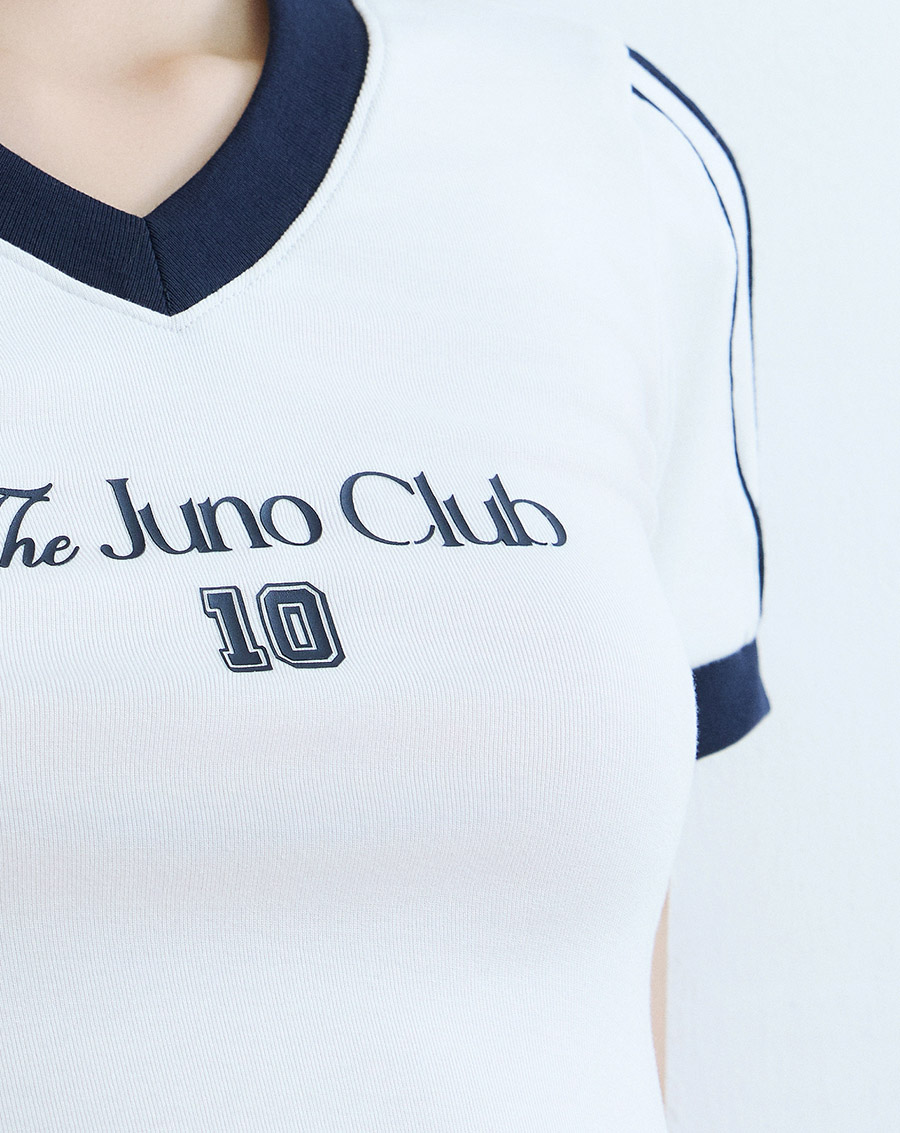 Áo thun ôm phối màu in chữ - Image 4