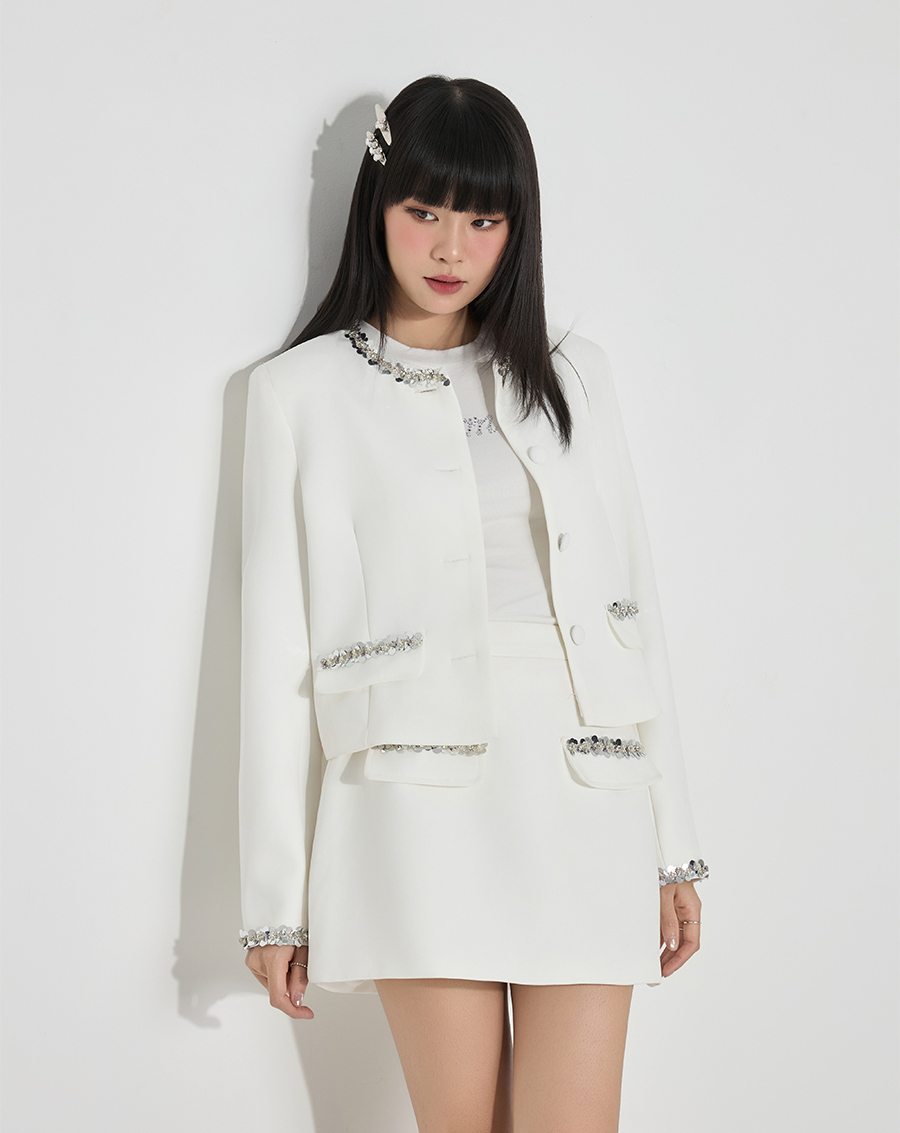 Áo khoác trang trí dây sequin - Image 1