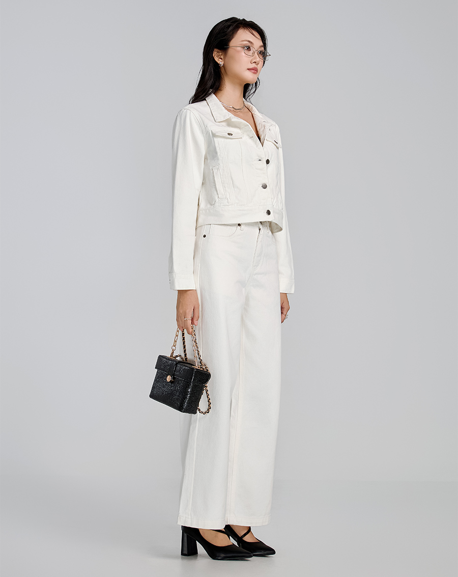 Quần dài denim ống rộng - Image 1