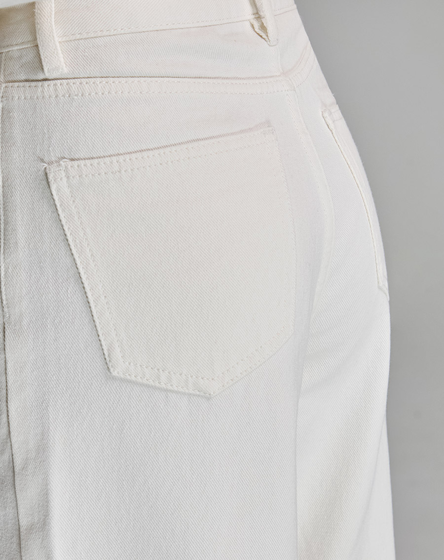 Quần dài denim ống rộng - Image 4