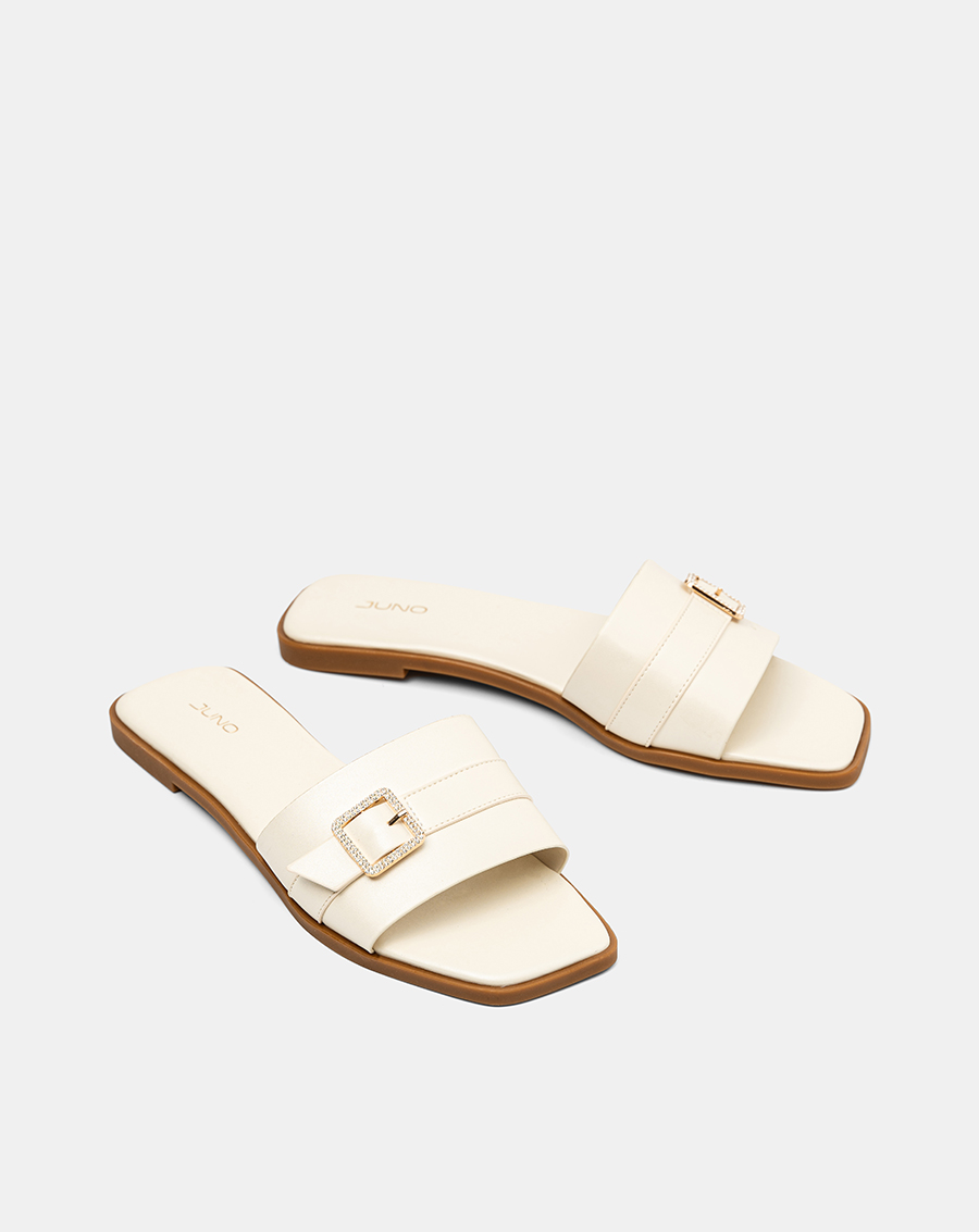 Giày Sandal Phối Quai Buckle Đính Đá - Image 5