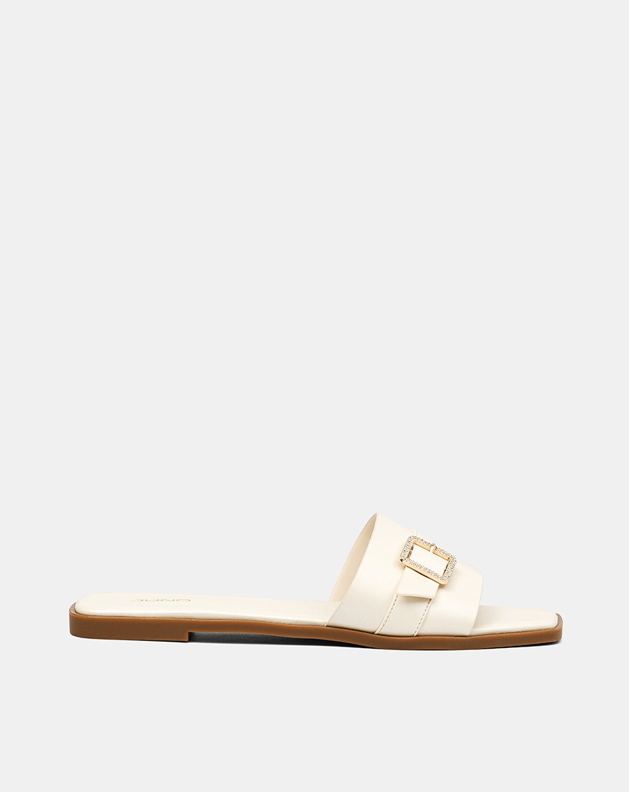 Giày Sandal Phối Quai Buckle Đính Đá - Image 1