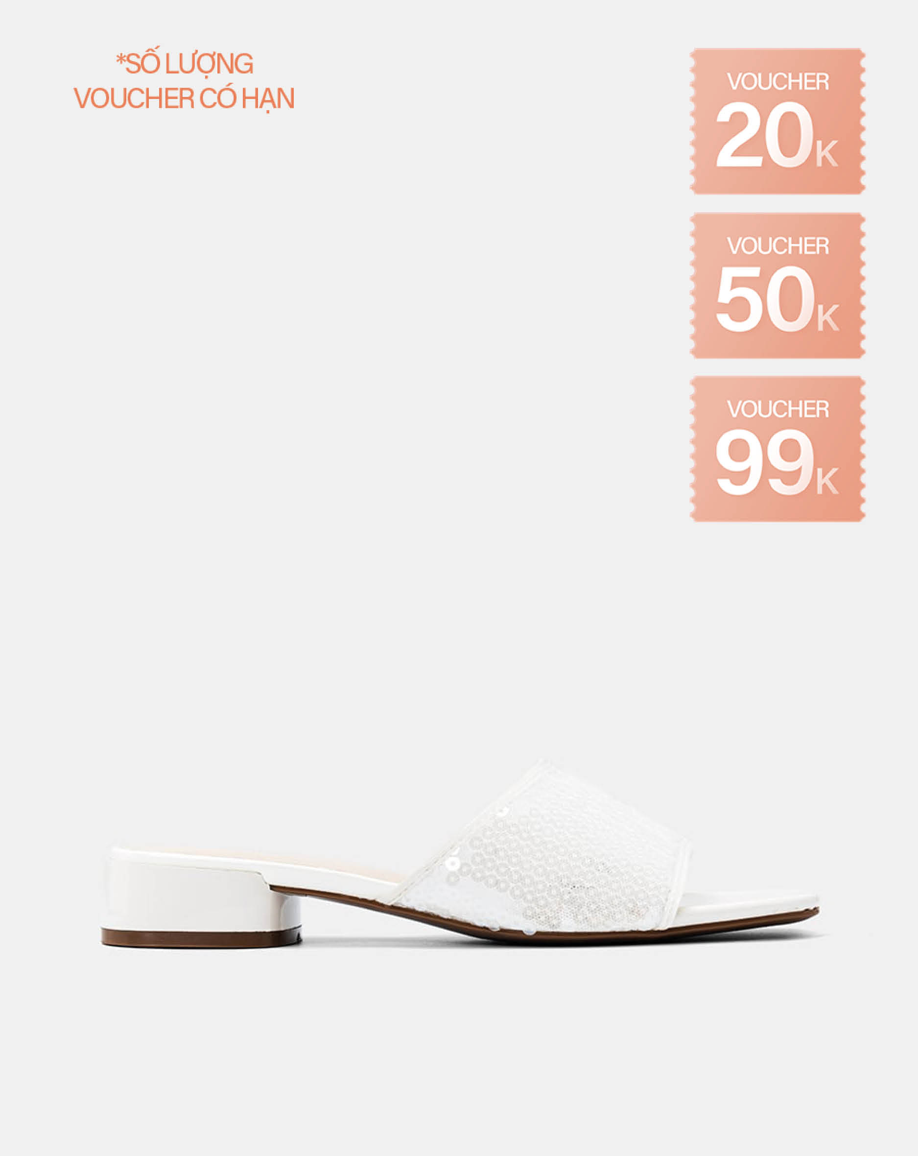 Giày Sandal Mule Sequin