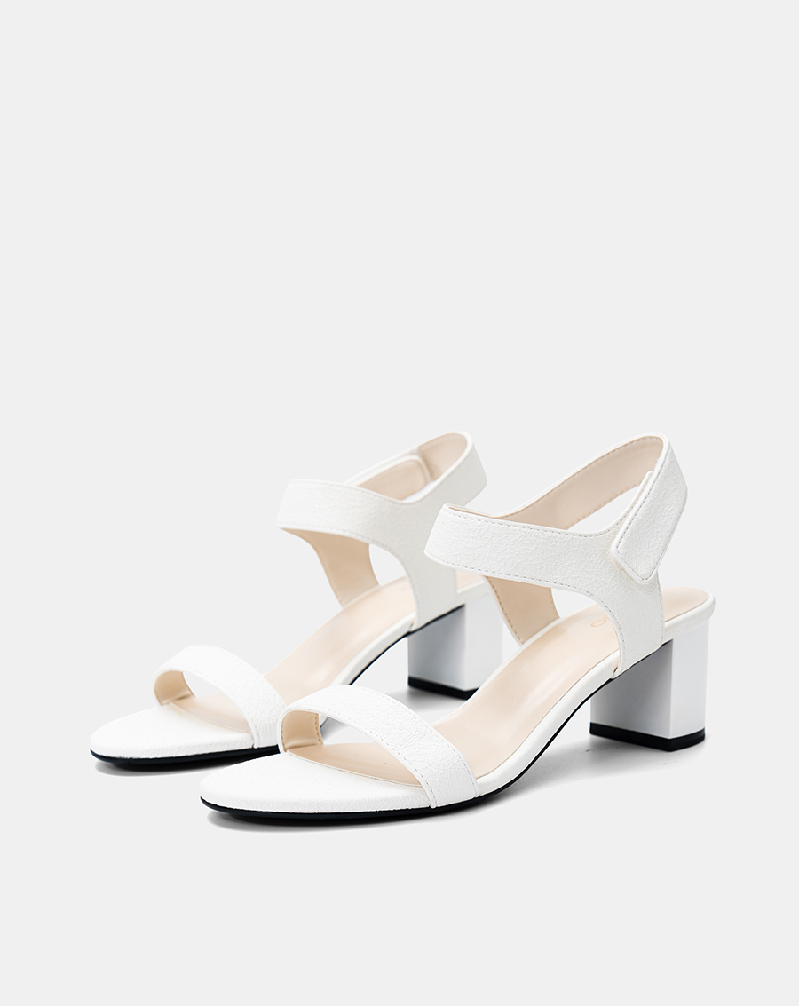 Giày Sandal Gót Trụ Quai Ngang Basic - Image 3