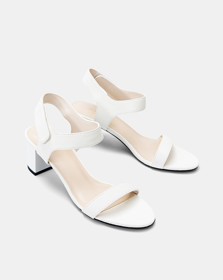 Giày Sandal Gót Trụ Quai Ngang Basic - Image 5