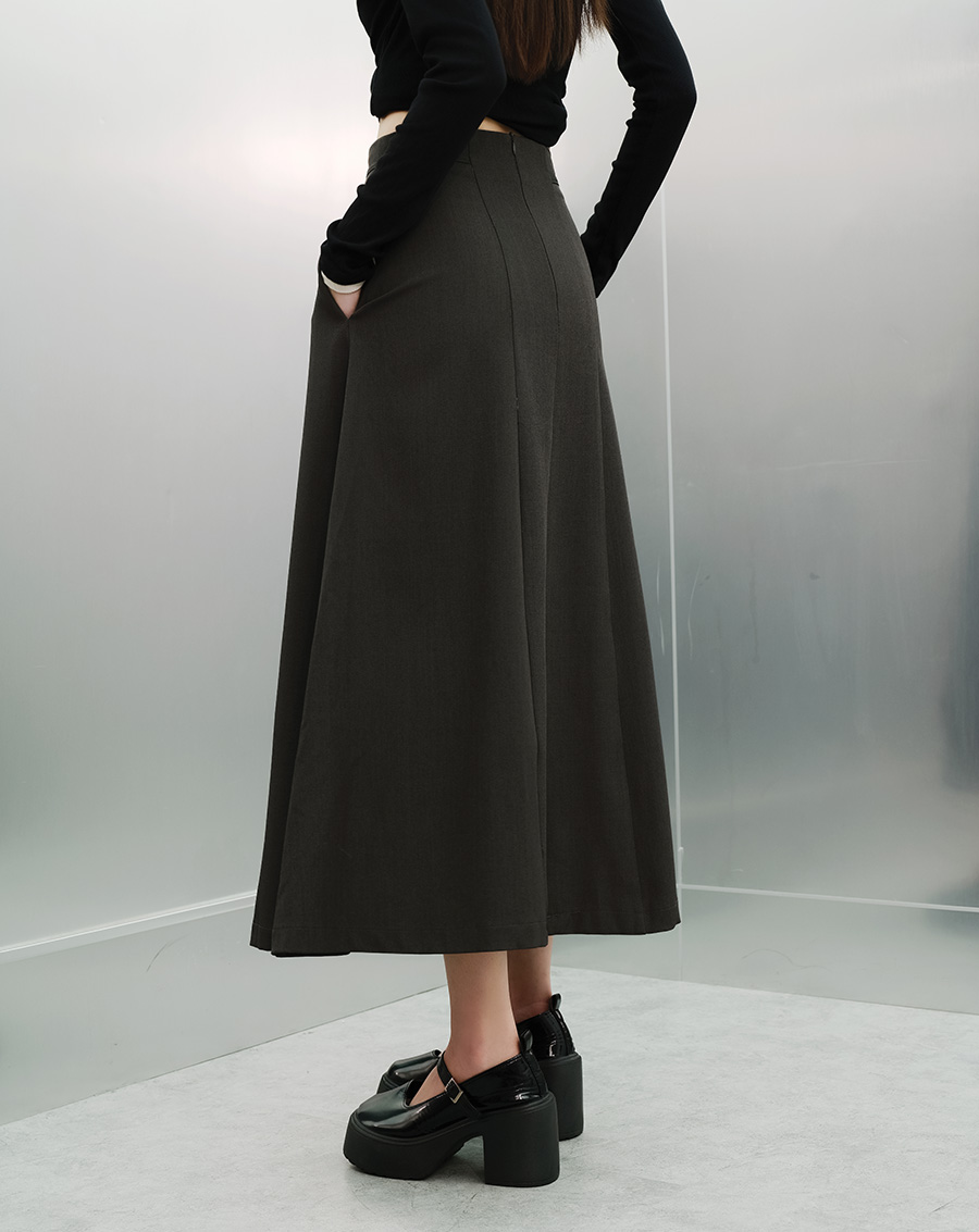 Chân váy midi phối viền lưng - Image 3