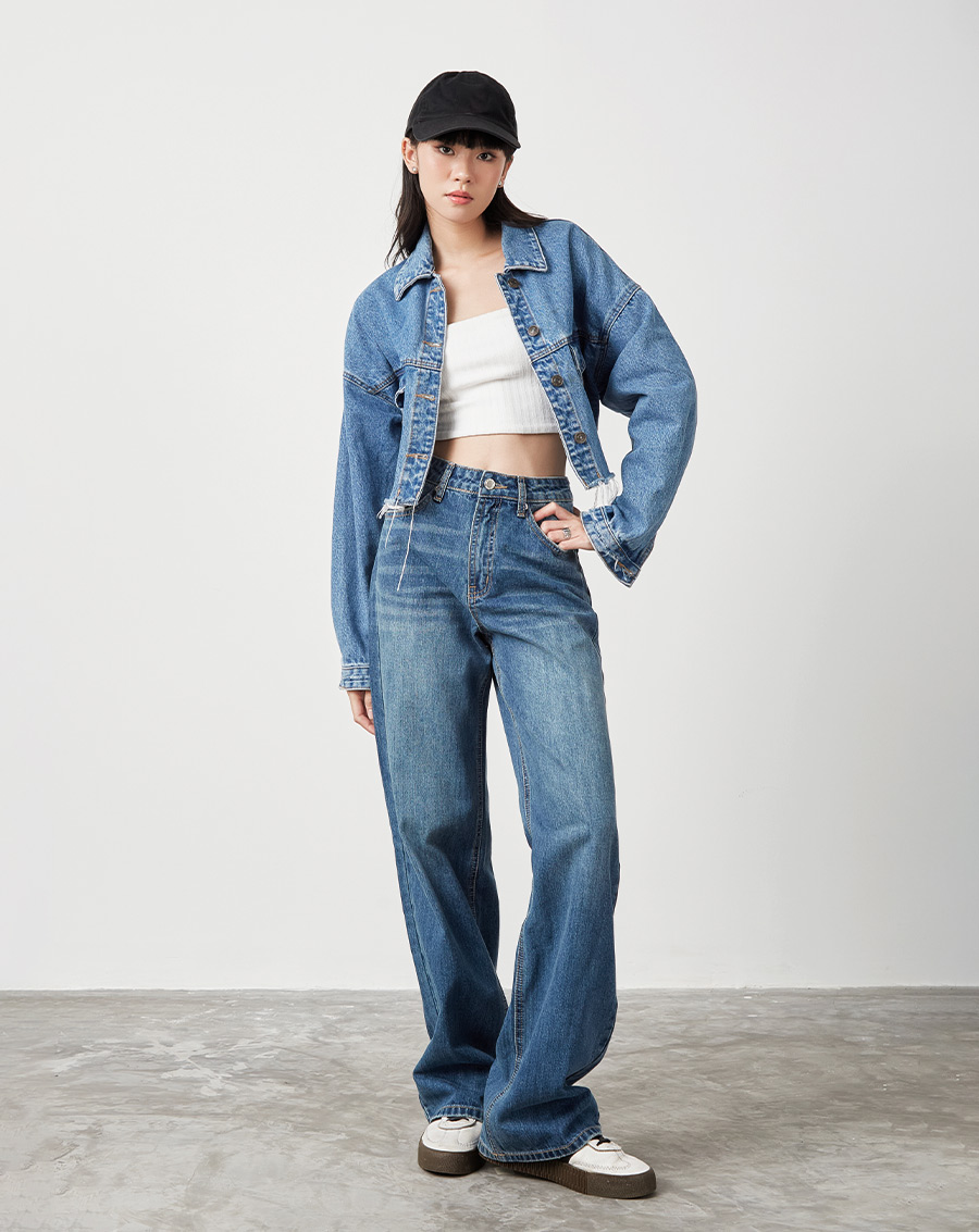 Quần dài jean ống suông - Image 1