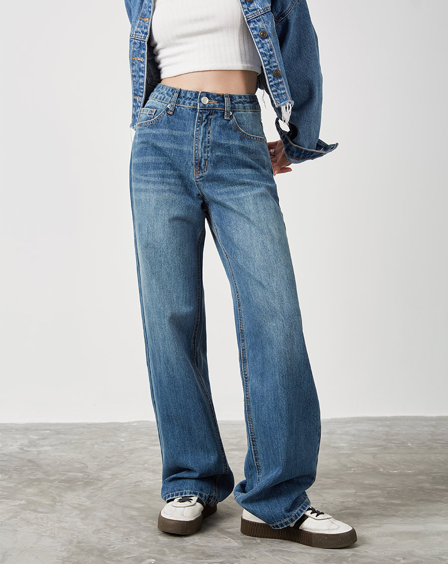 Quần dài jean ống suông - Image 2