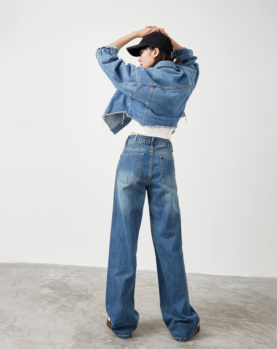 Quần dài jean ống suông - Image 3