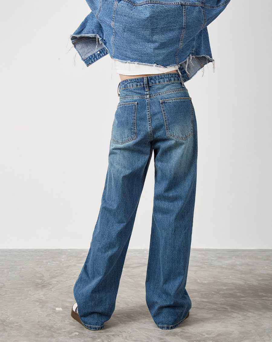 Quần dài jean ống suông - Image 4