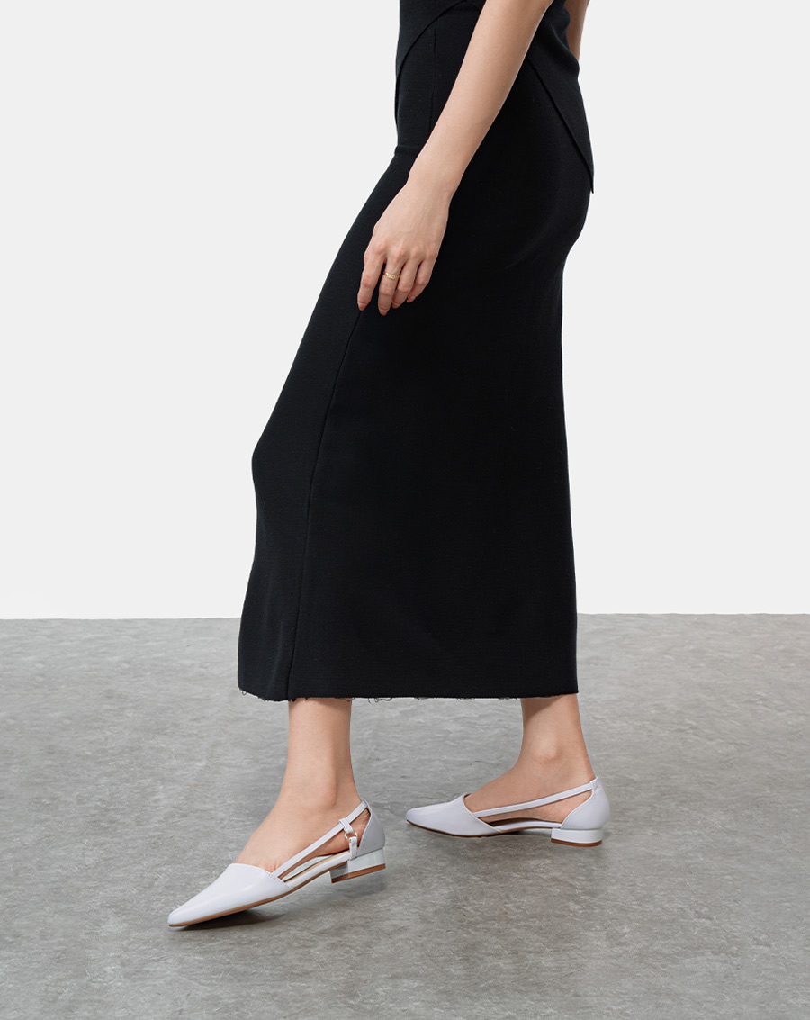 Giày Búp Bê Mũi Nhọn Cut Out Cách Điệu - Image 3