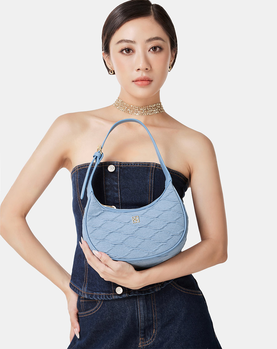 Túi Xách Nhỏ Hobo Trang Trí Logo Cách Điệu - Image 2