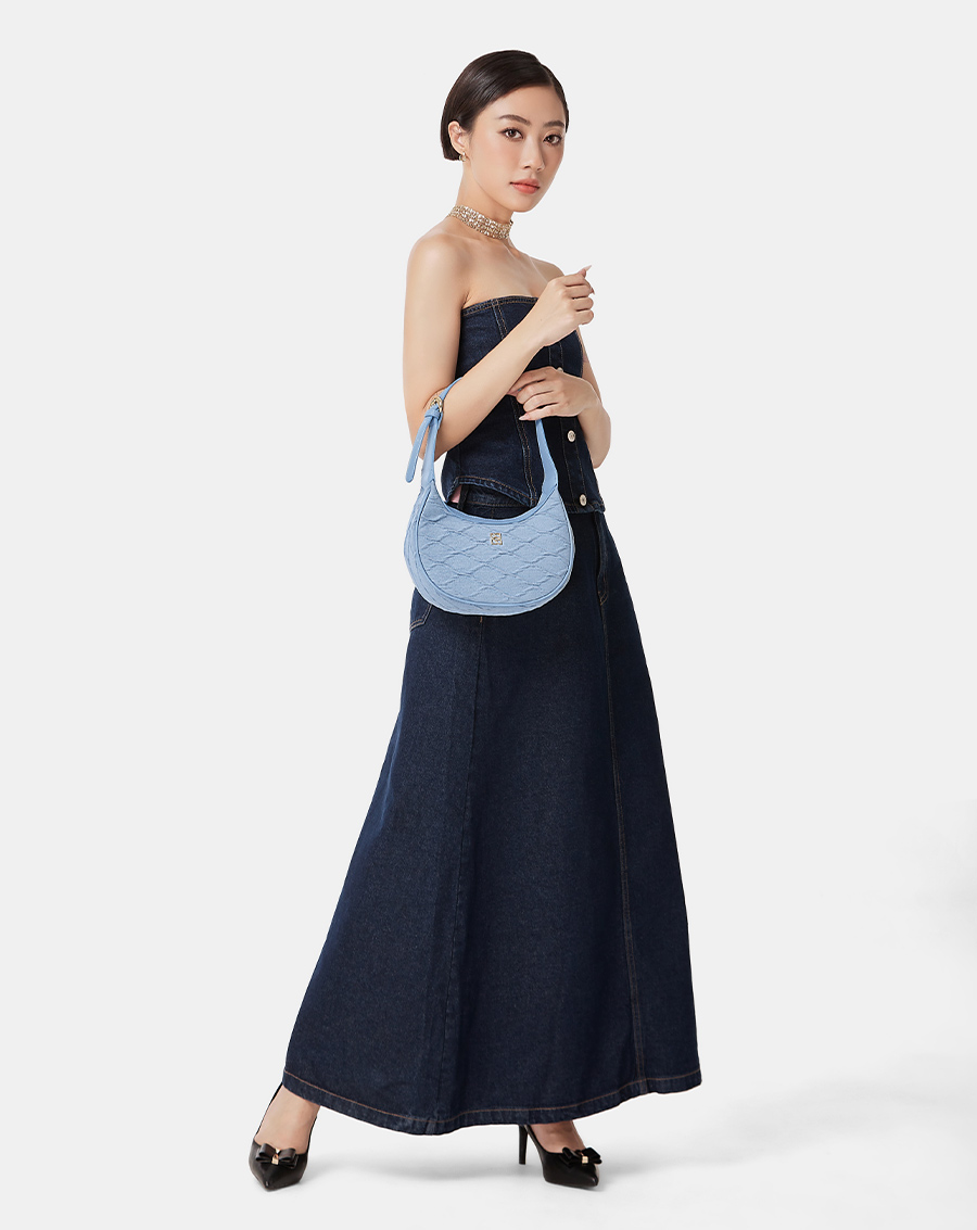 Túi Xách Nhỏ Hobo Trang Trí Logo Cách Điệu - Image 3