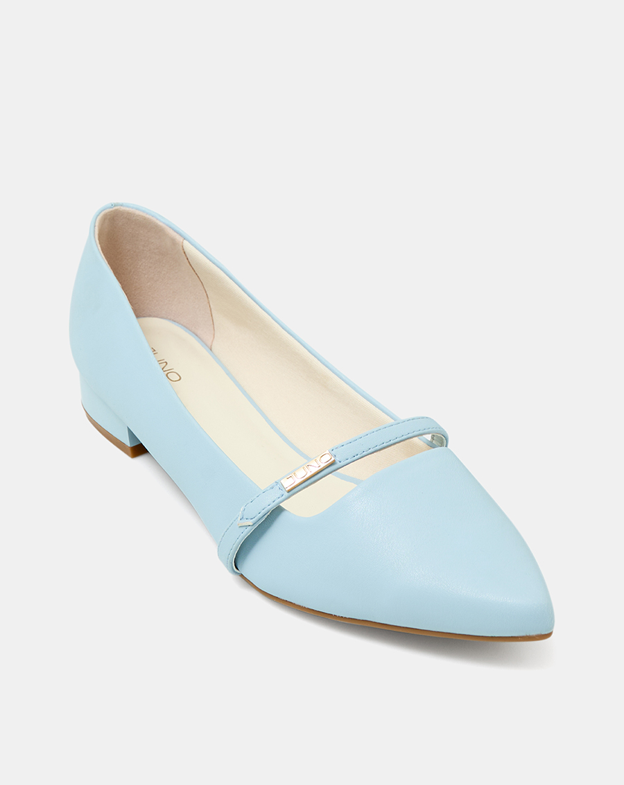 Giày Búp Bê Phối Quai Ngang Khóa Logo - Image 4