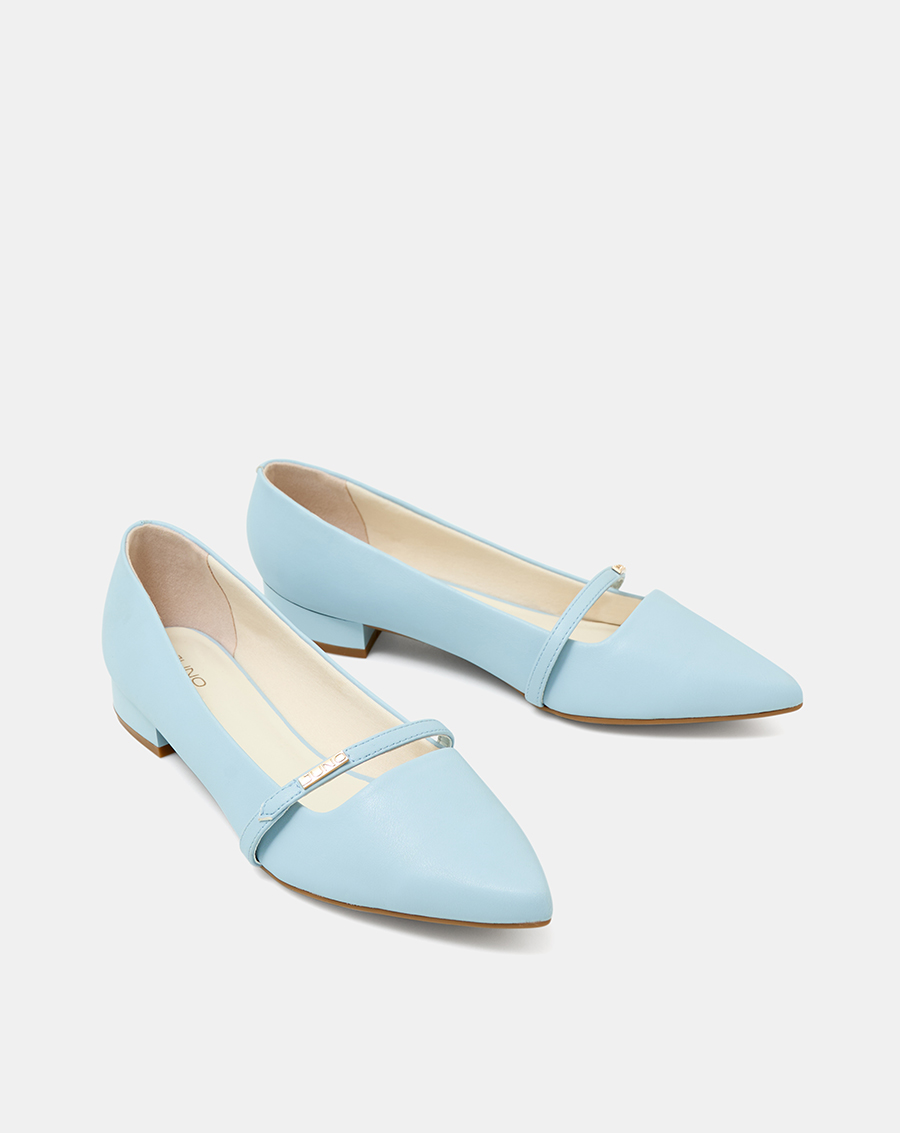 Giày Búp Bê Phối Quai Ngang Khóa Logo - Image 5