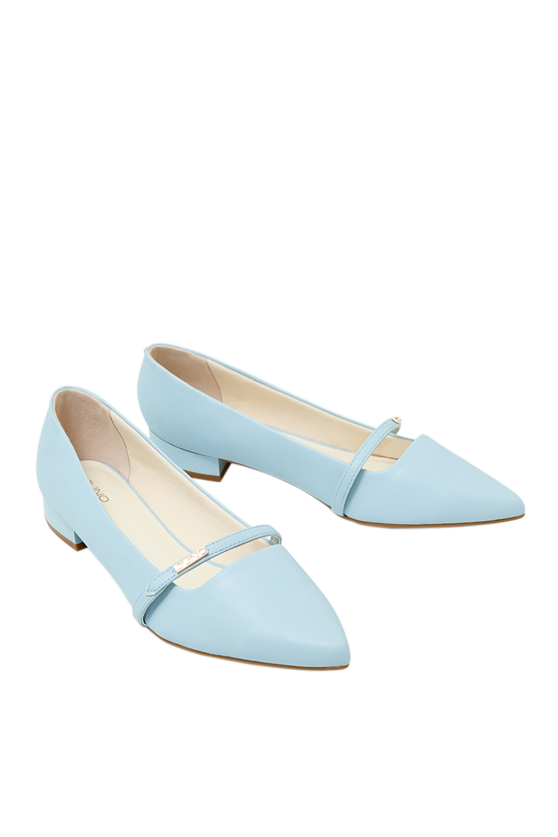 Giày Búp Bê Phối Quai Ngang Khóa Logo - Image 7