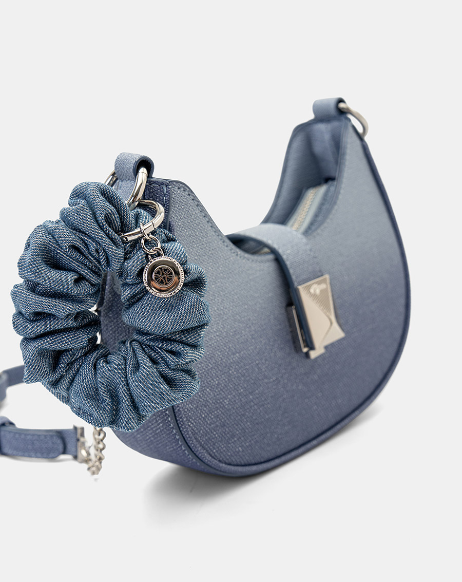 Túi Xách Nhỏ Đeo Vai Khoá Bấm Phối Cột Tóc Scrunchie - Image 4