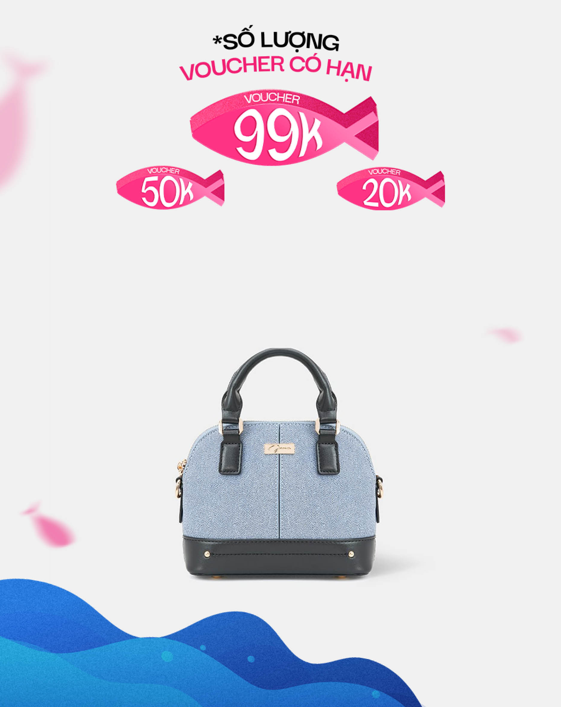 Túi Xách Nhỏ Top Handle Logo Chữ Kí