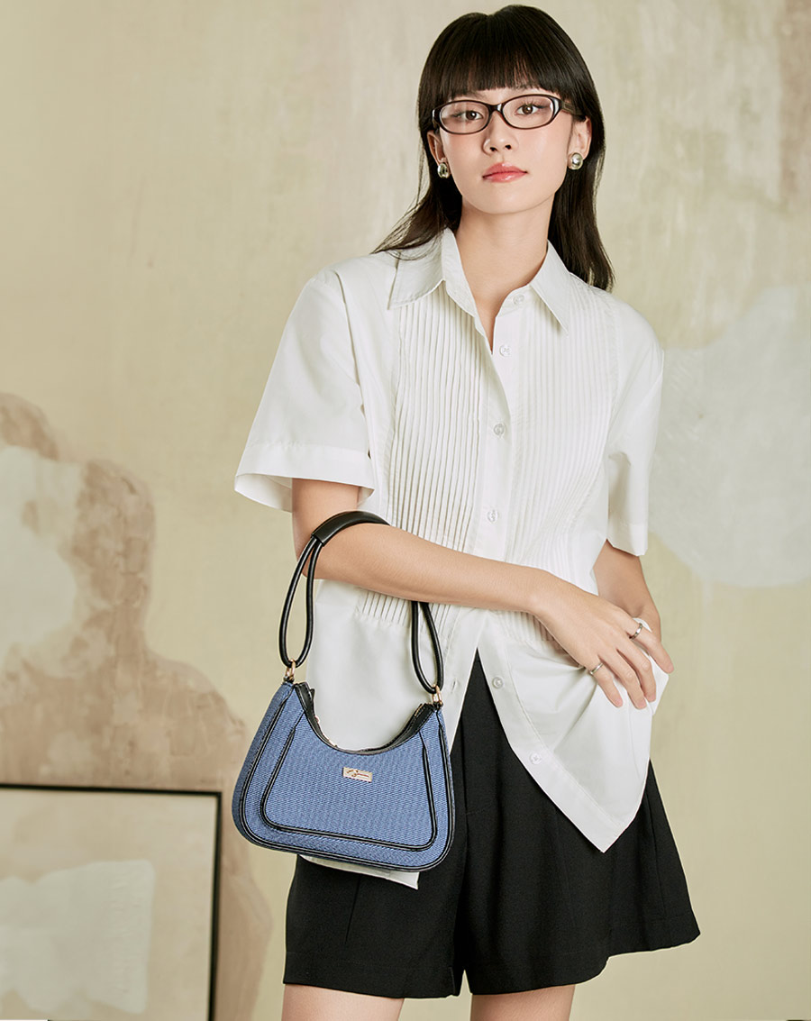 Túi Xách Nhỏ Đeo Vai Phối Tay Cầm Đôi - Image 3